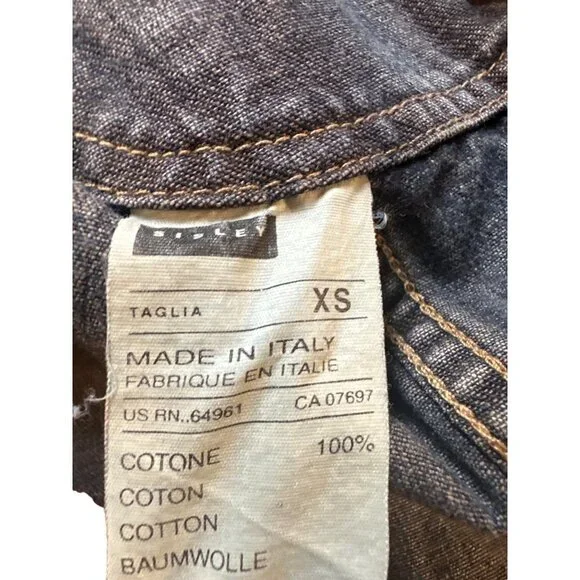 Sisley Women Denim Jean Distressed Jacket from Italy Size XS Sku 1087 - Picture 7 of 8